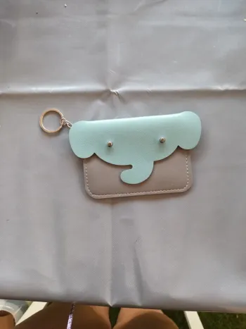 Porte monnaie bleu éléphant