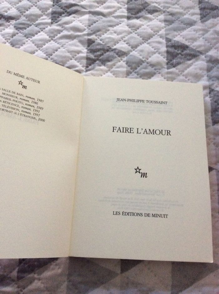 #Faire l’amour par Jean Philippe Toussaint - photo numéro 4