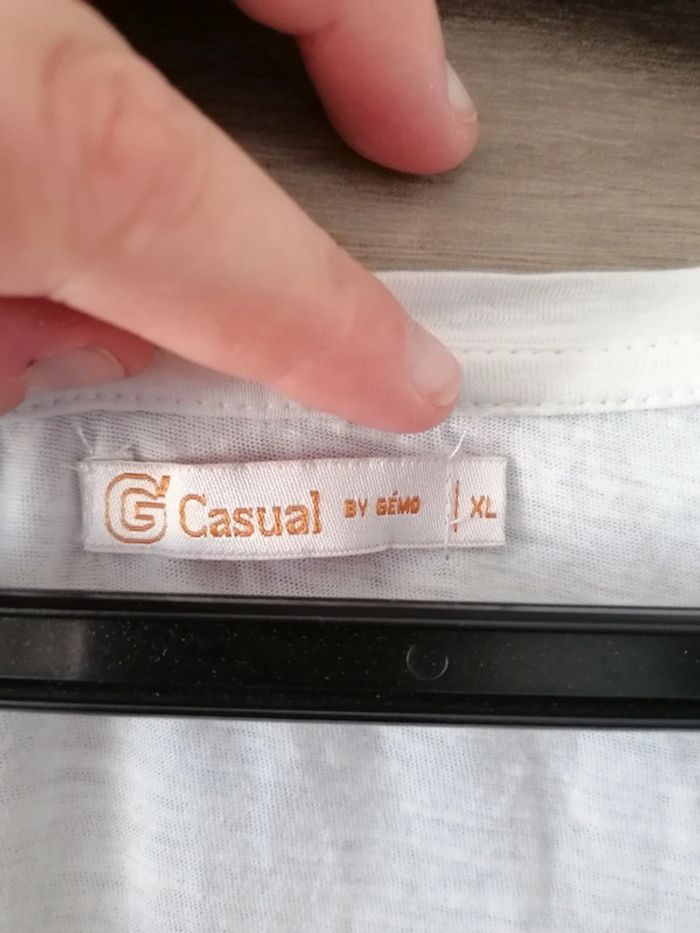 T-shirt casual by gemo taille XL - photo numéro 2