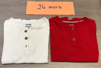 2 T-shirts unis manches courtes Kiabi