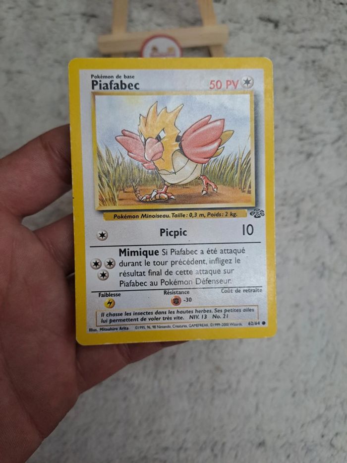 Carte pokemon Piafabec 62/64 set de base Jungle ed2 wizards Fr - photo numéro 3