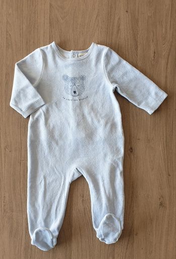 Pyjama bébé en velours, taille 12 mois, Tape-à-l'œil