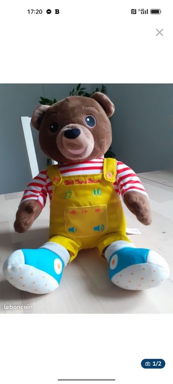 Peluche interactive Gipsy Petit Ours brun musical conteurs d'histoires