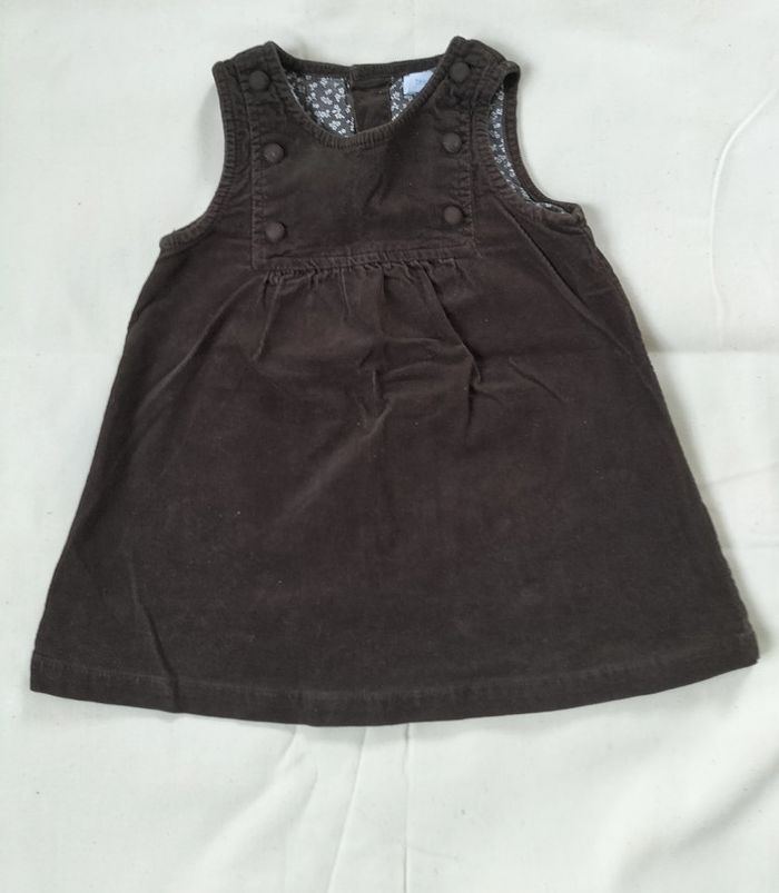 Robe velours marron 2 ans