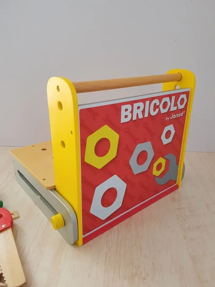 Coffret établi Bricolo de Janod et outils en bois - photo numéro 17