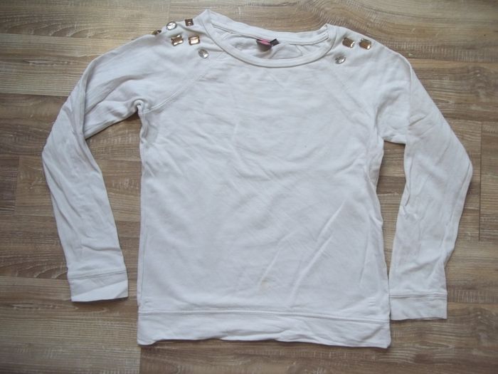 Sweat léger blanc pierreries Bilook 10 ans (Kiabi1)