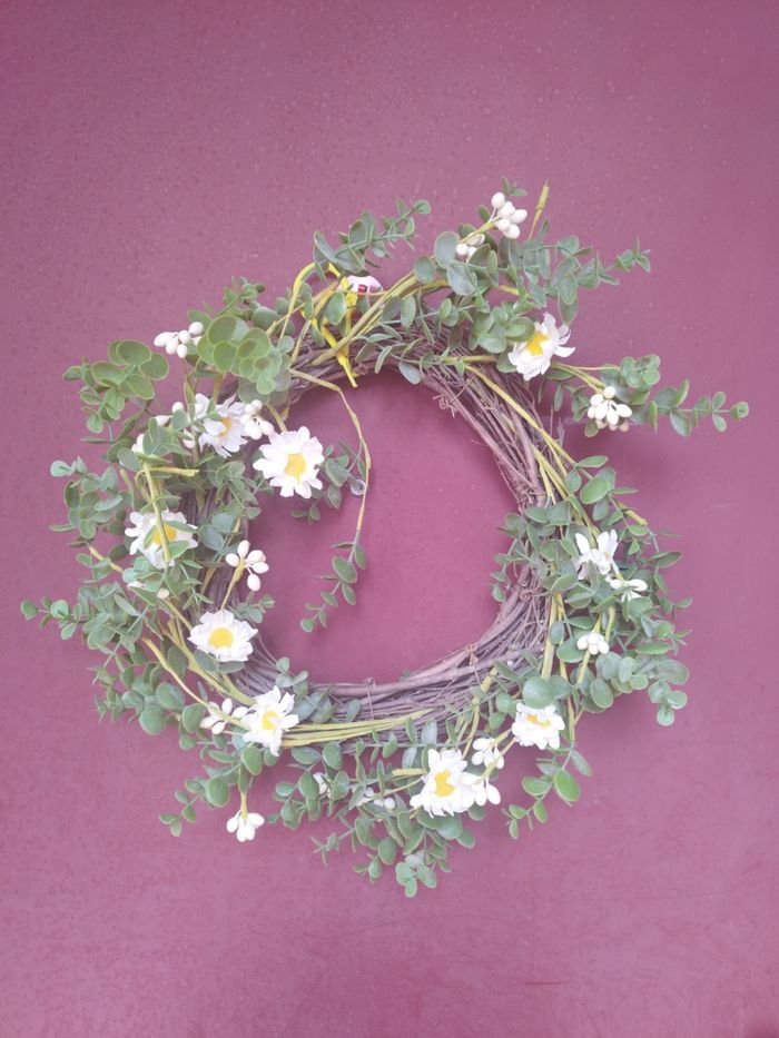 Couronne porte marguerites 25 cm