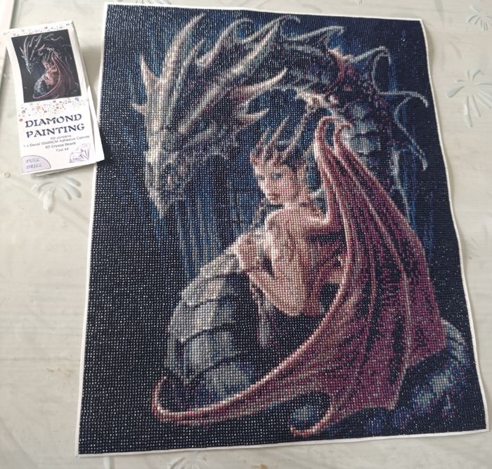 Grand diamond painting 50x60cm déjà fait dragon