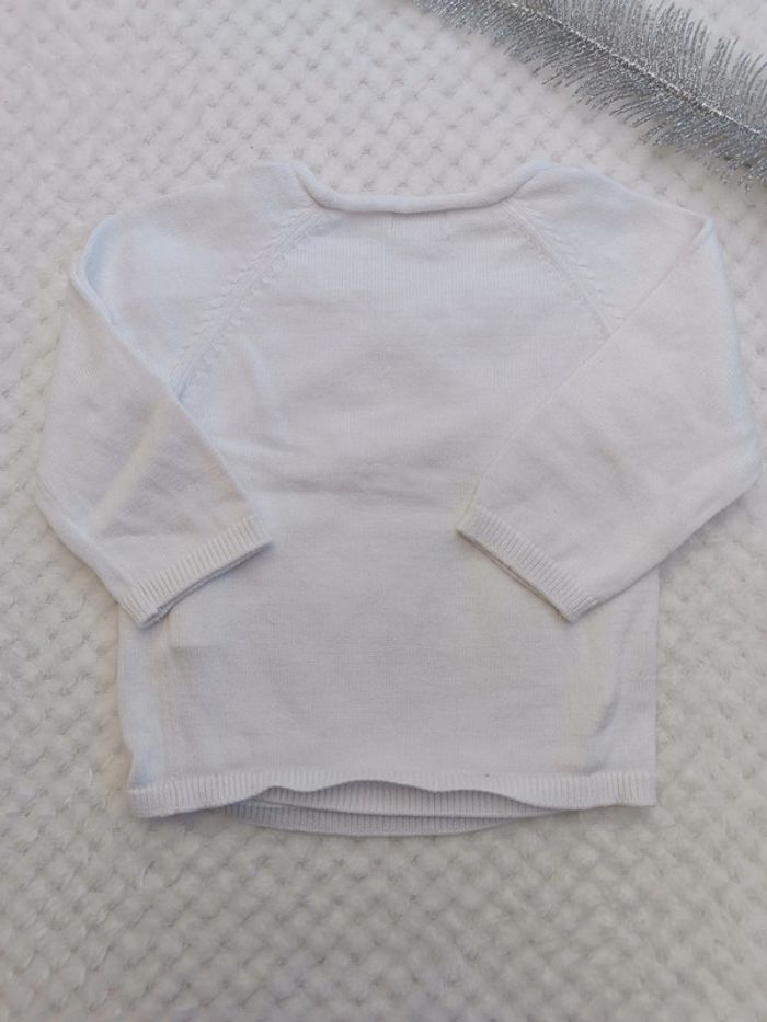 🔸Gilet Croisé Kimono Blanc Pat & Ripaton – 6 mois🔸 - photo numéro 5