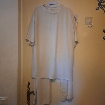 Ensemble 2 pièces beige côtelé – Made in Italy