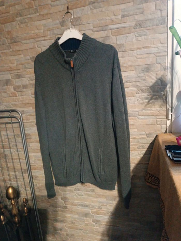 Gilet zippé gris TEX XXL