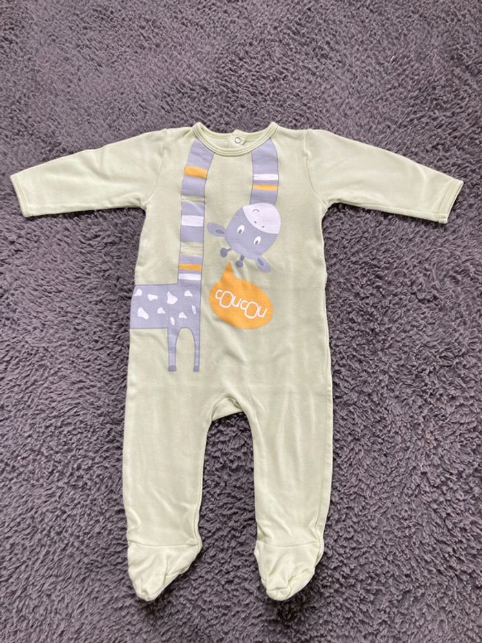 Pyjama 1P vert 9 mois
