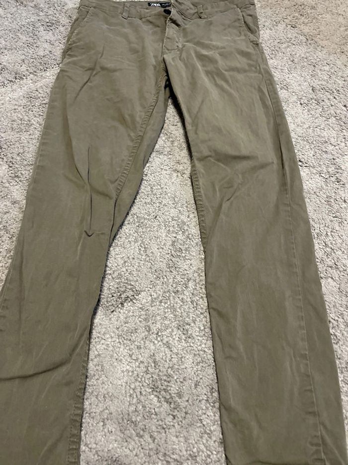 Pantalon chino kaki homme zara taille 40 - photo numéro 6