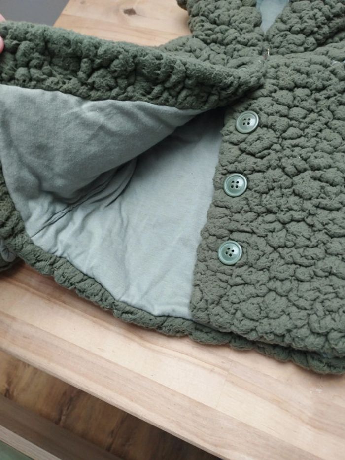 Veste polaire a boutons avec moufles bébé fille 1 mois - photo numéro 6