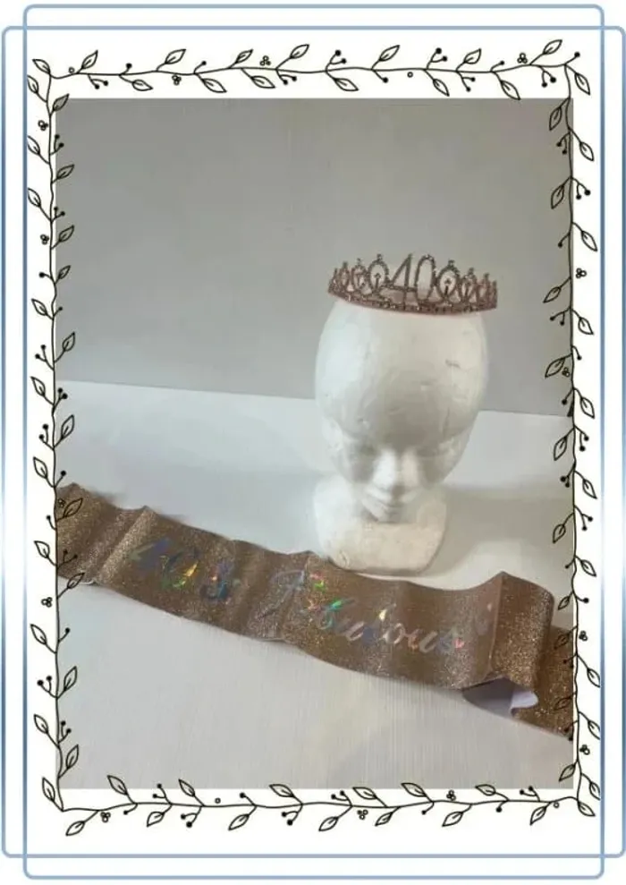 Accessoires anniversaire 40 & Fabulous, neuf sans étiquette