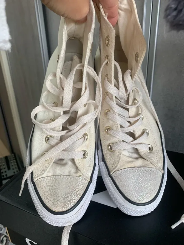 Jolies baskets femme avec jolis détails 37,5 - photo numéro 4