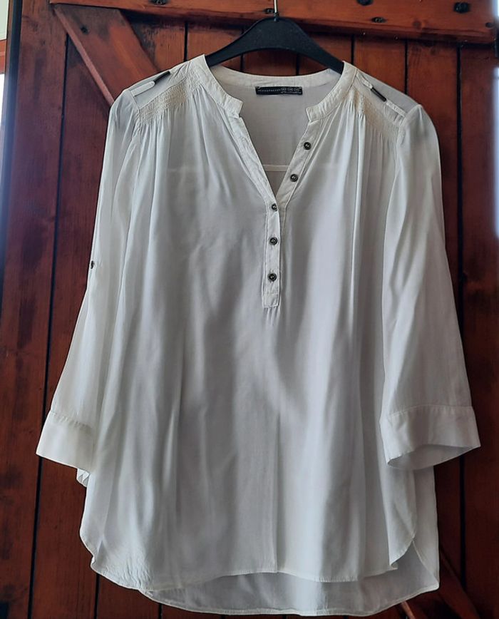 Blouse blanche manches 3/4, Primark, 38