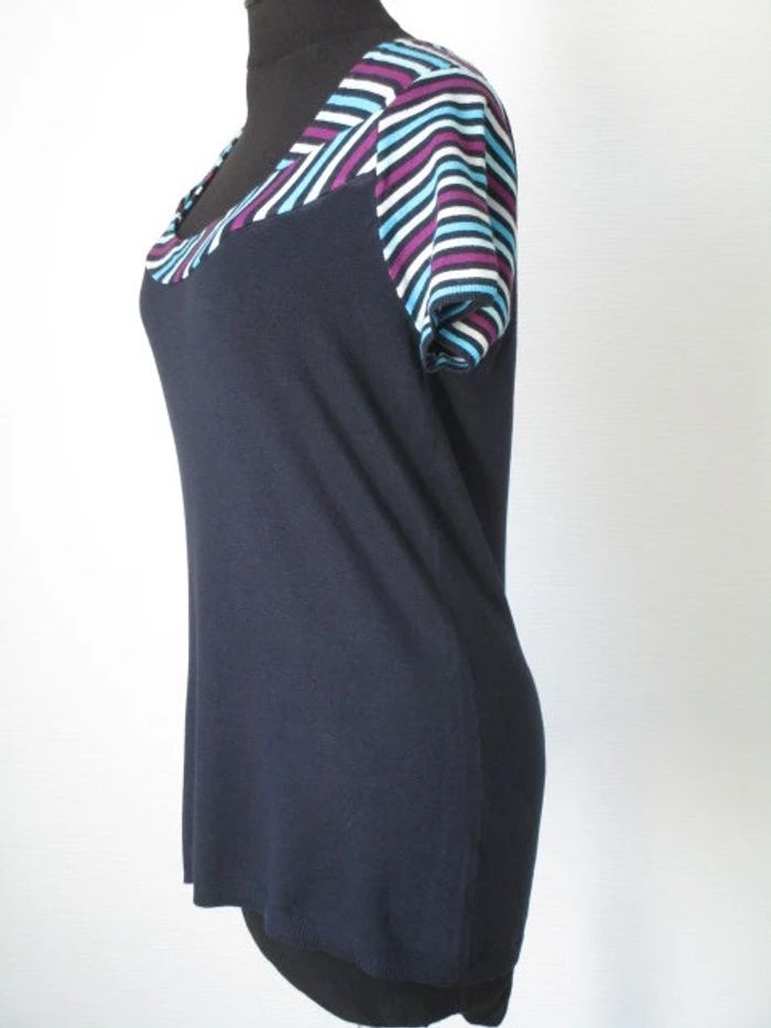 Pull marine rayures Jac Jac 38 NEUF - photo numéro 4