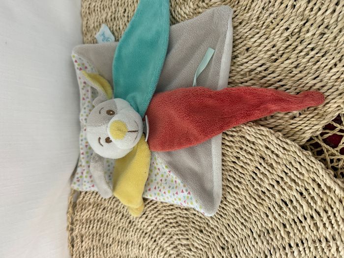 Doudou plat chien BABY NAT' Diablotin carré pétales - photo numéro 1