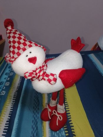 Oiseaux bonnet de Noël à carreau rouge et blanc