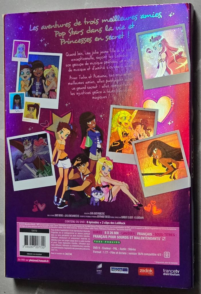LoliRock Saison 1 Vol 1 (Le Destin d'une Princesse) Dvd d'occasion en très bon état comme neuf - photo numéro 8