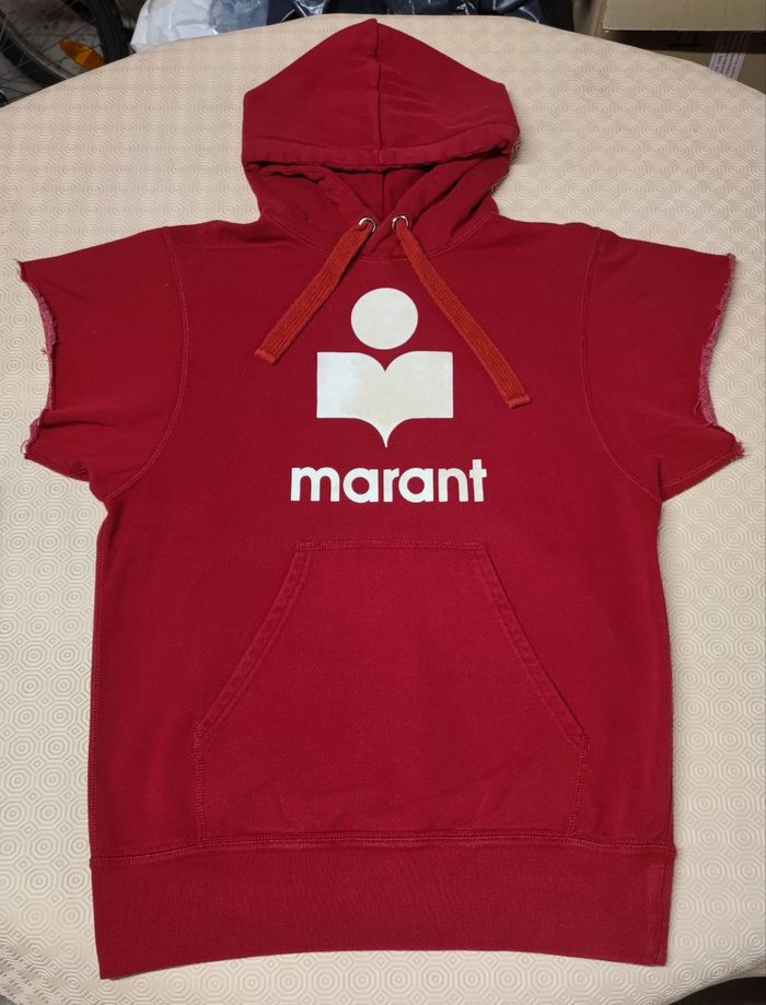 Sweat à capuche sans manche Isabel Marant 36 Rouge / Bordeaux - photo numéro 2