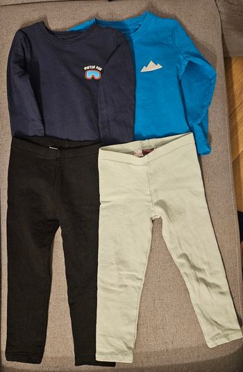 Lot de 3 ensembles thermiques ski enfants 3 ans (tee shirt et legging)