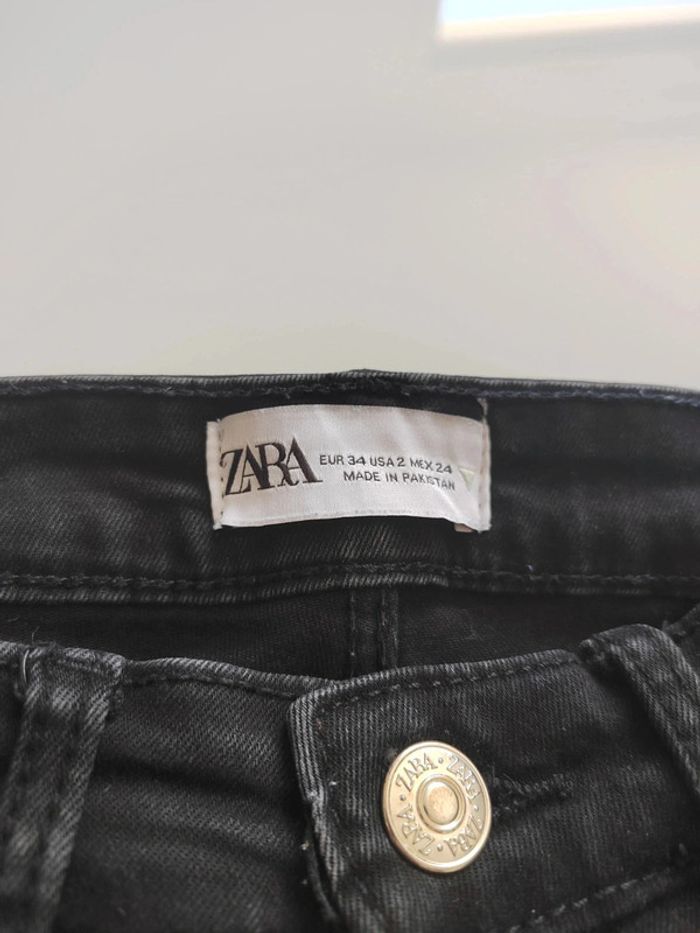 Jean ZARA en tissu super stretch avec taille haute Noir Taille 34 - photo numéro 2