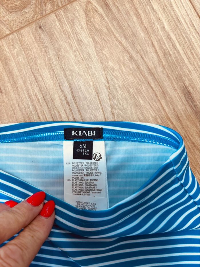 Taille 6 mois boxer maillot de bain garçon Kiabi bleu et blanc * rayures * 💙 - photo numéro 3
