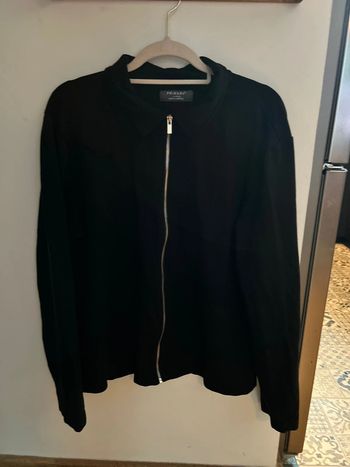 Gilet Primark taille L noir zip argent