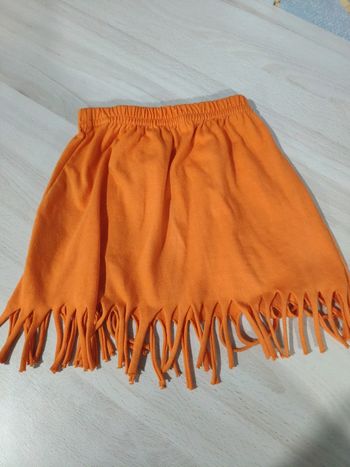 Jupe indienne à franges orange 2 ans 24 mois