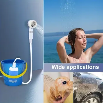 🚿 Douche de Camping Électrique Portable – Idéale pour Randonnée, Voyage, Animaux & Voiture 🚙🐾
