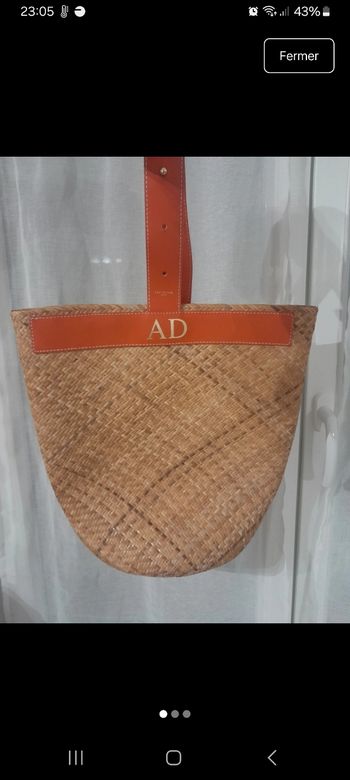 Sac paille et cuir