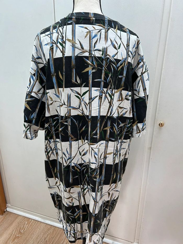 Robe mini-t-shirt en coton imprimé bambou multicolore Kenzo Memento Collection 2 - taille M - photo numéro 8