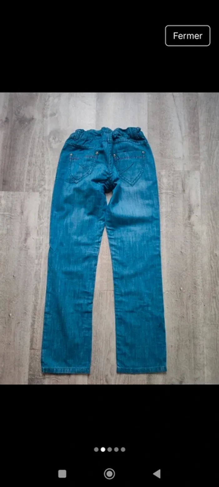Jeans pantalon enfant fille taille 12 ans - photo numéro 2