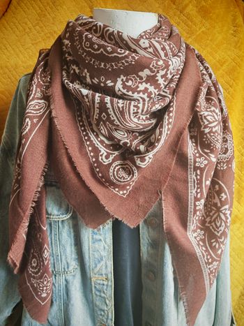 Carré Motif bandana - Marron