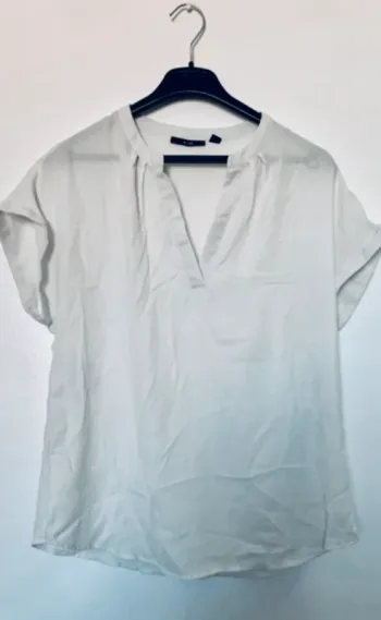 Teeshirt blouse voile blanche taille 38