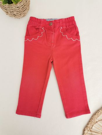 Pantalon rouge effet jean Prémaman 12 Mois