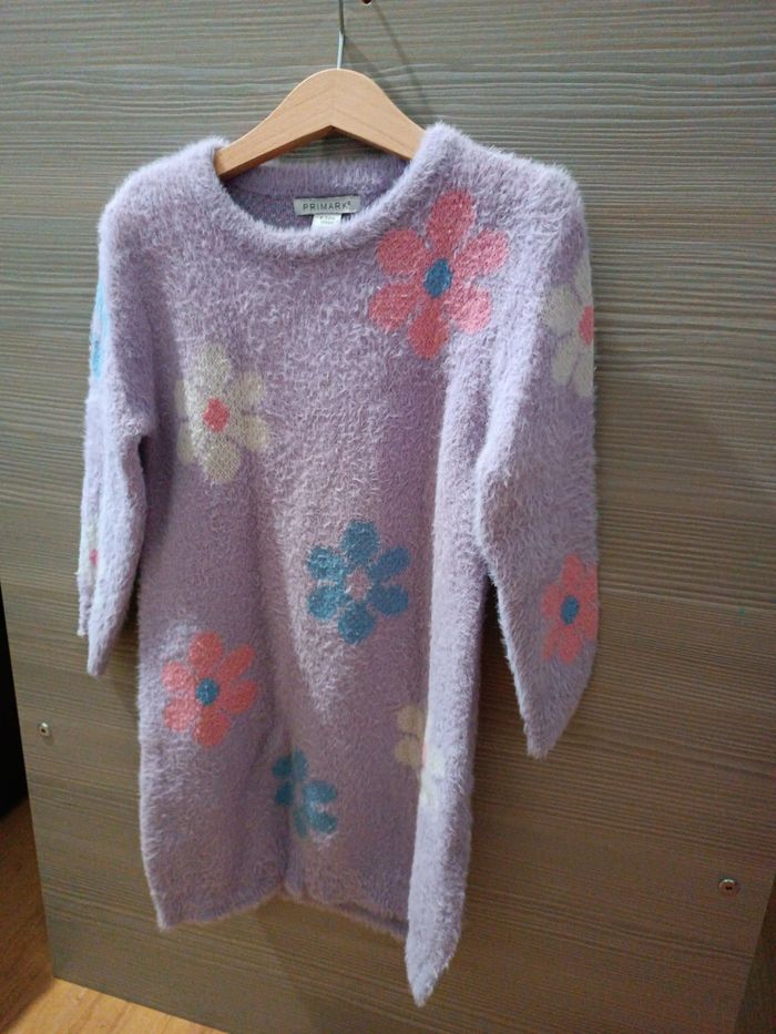 Robe peluche à fleurs