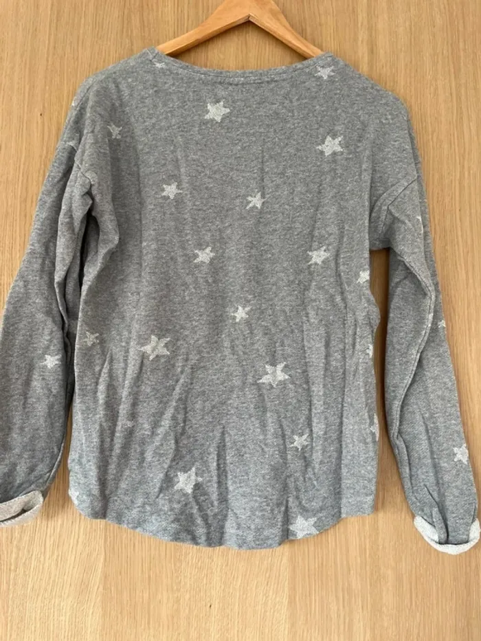 Sweat-shirt esprit gris S étoiles - photo numéro 2