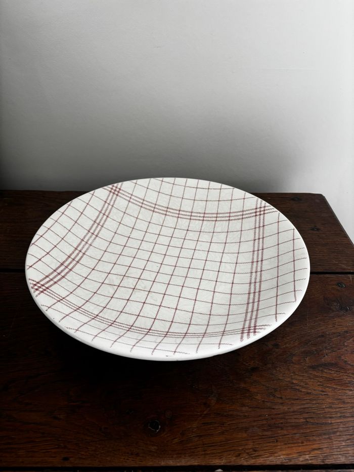 Vintage plat creux gien motif torchon - photo numéro 8