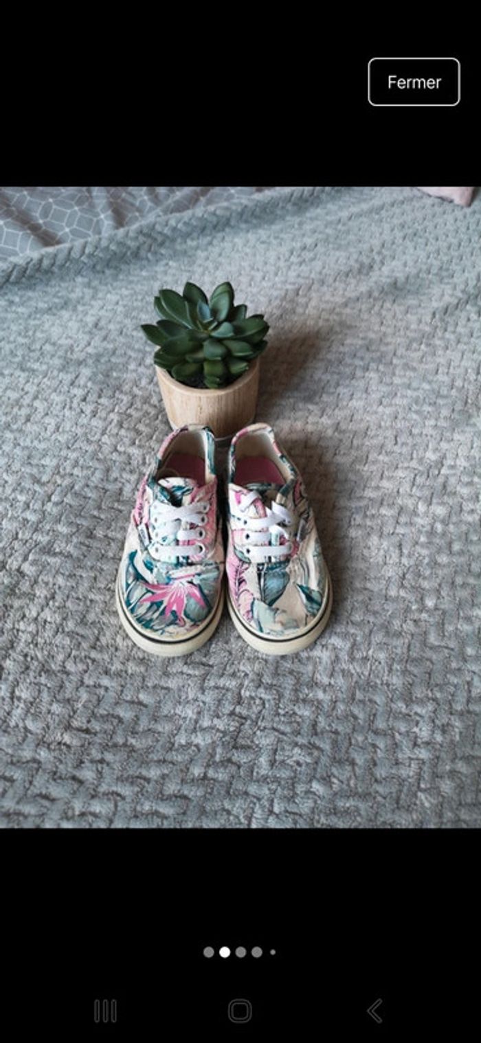 Basket en toile vans taille 22 fille - photo numéro 2