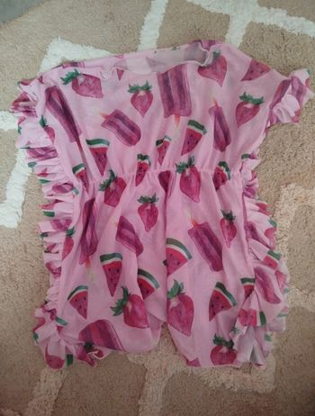 Cache maillot de bain Bb fille rose à motifs Shein