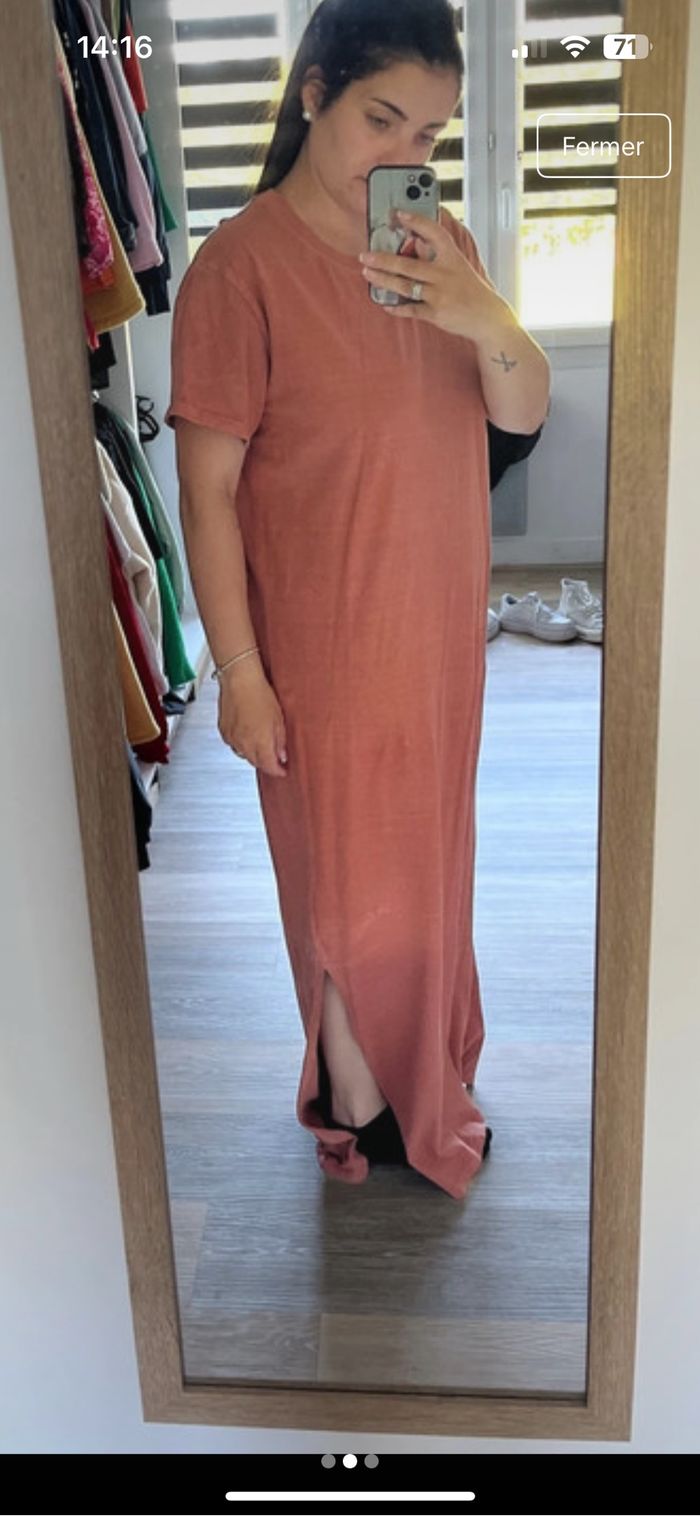 Robe longue saumon - photo numéro 2