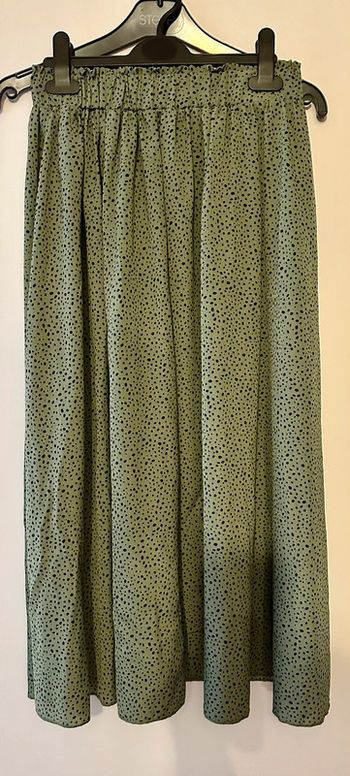 Jupe longue kaki à pois noirs SHEIN T.36