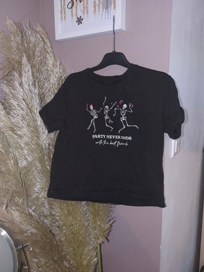 Tee shirt fille halloween qui brille dans le noir 12 ans bac 1