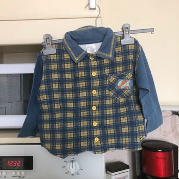 Pull chemise à carreau