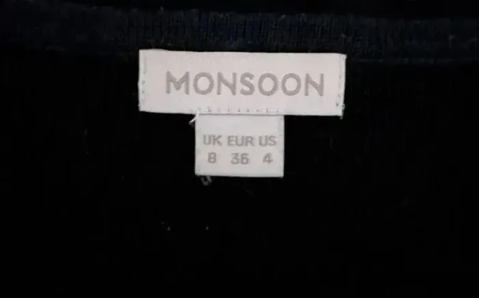Robe pull noir - Monsoon - laine acrylique - taille 36 - photo numéro 4