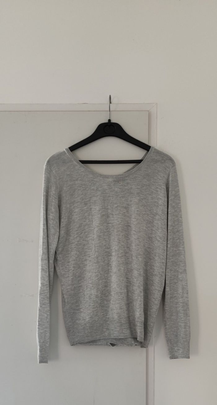 Pull manche longue Kaporal gris Taille S femme, très bon état - photo numéro 5