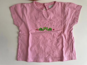 Tee shirt rose tortue